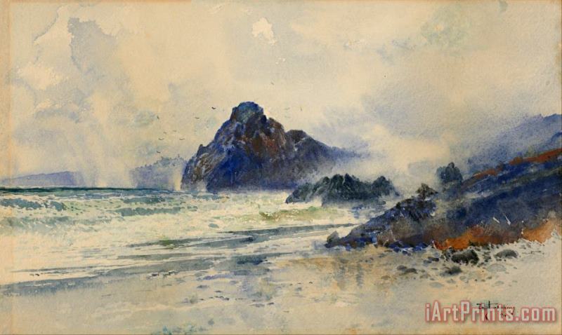 William Mathew Hodgkins A Wet Day on a Wild Coast Art Painting