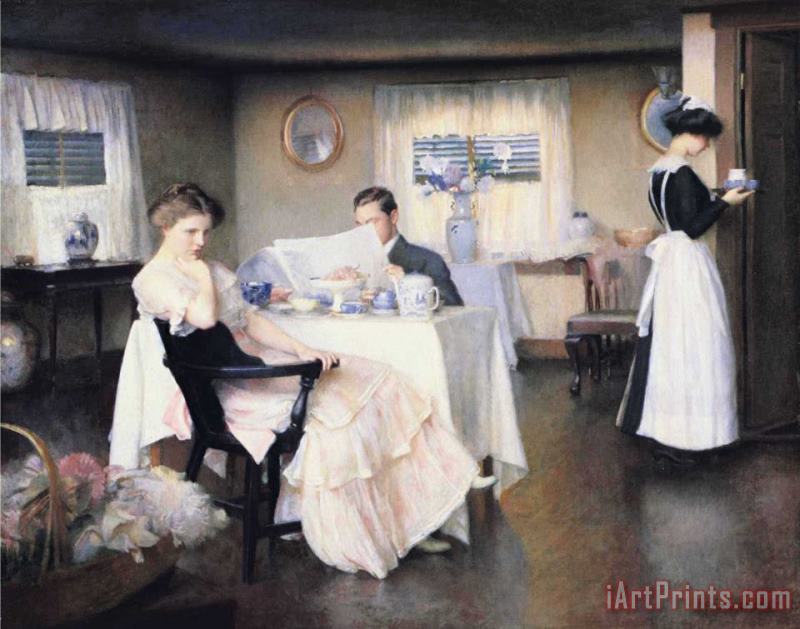 The Breakfast painting - William McGregor Paxton The Breakfast Art Print