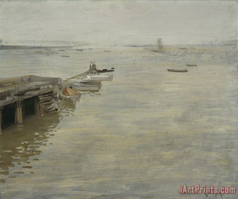William Merritt Chase A Gray Day Art Painting