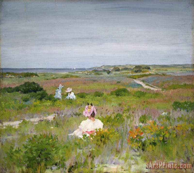 Landscape Shinnecock Long Island painting - William Merritt Chase Landscape Shinnecock Long Island Art Print