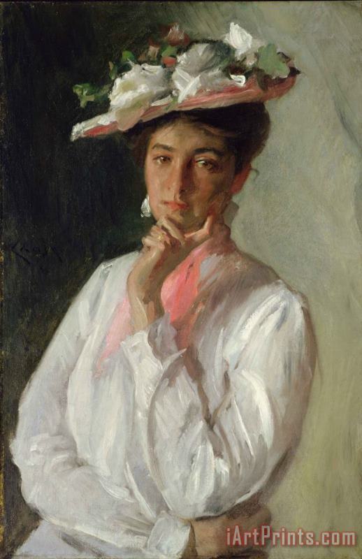 William Merritt Chase Woman in White Art Painting