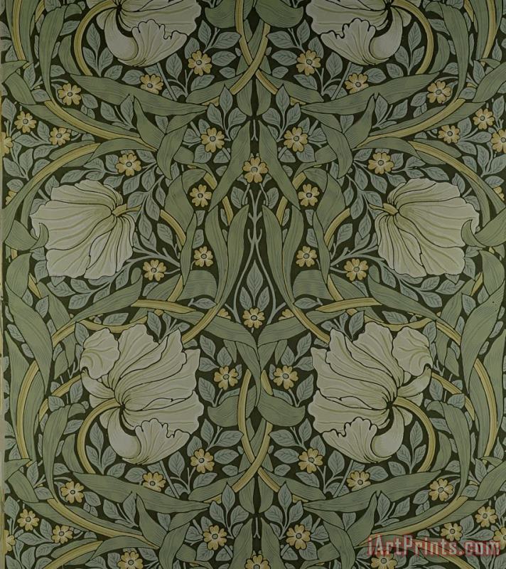 William Morris Pimpernel Wallpaper Design Art Print