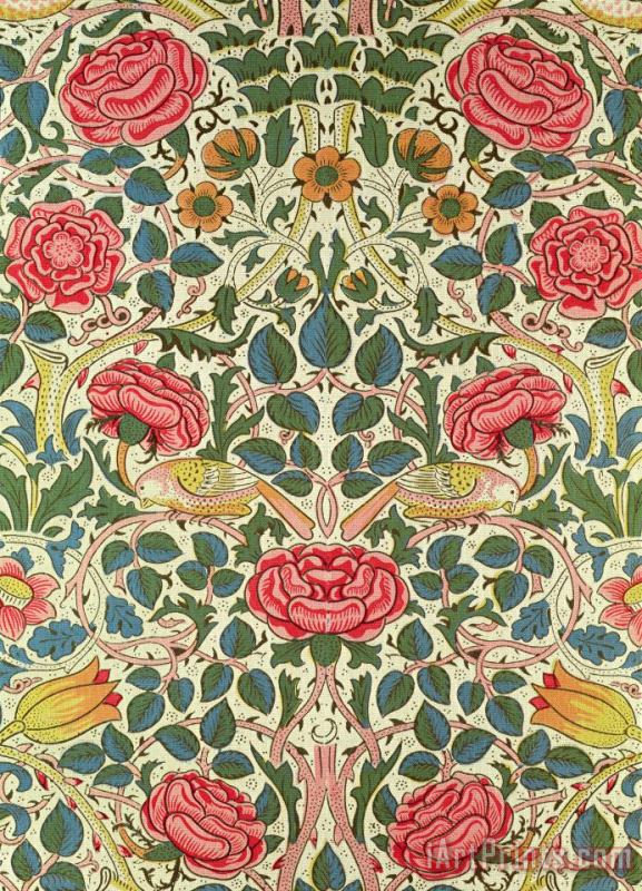 Rose painting - William Morris Rose Art Print