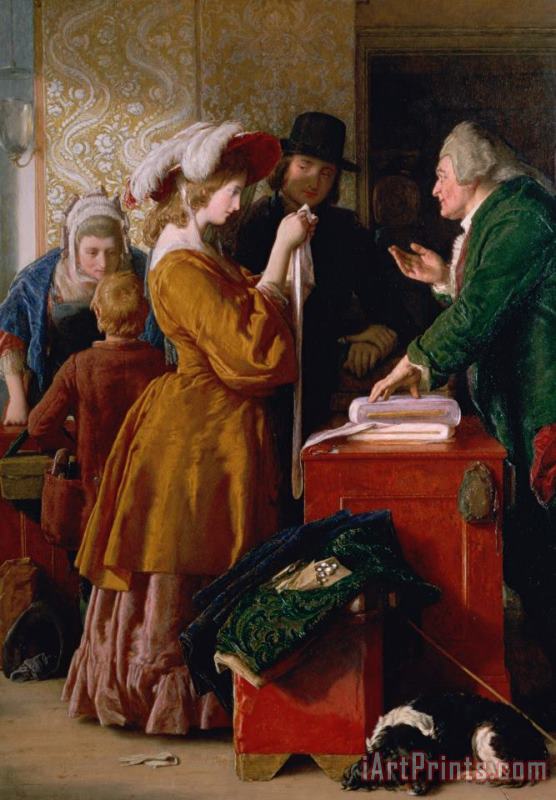 William Mulready Choosing the Wedding Gown from chapter 1 of 'The Vicar of Wakefield' Art Painting