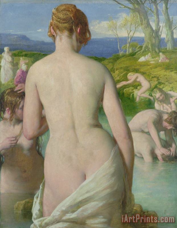 The Bathers painting - William Mulready The Bathers Art Print