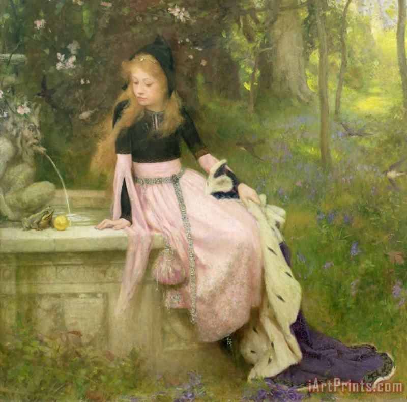 The Princess and the Frog painting - William Robert Symonds The Princess and the Frog Art Print