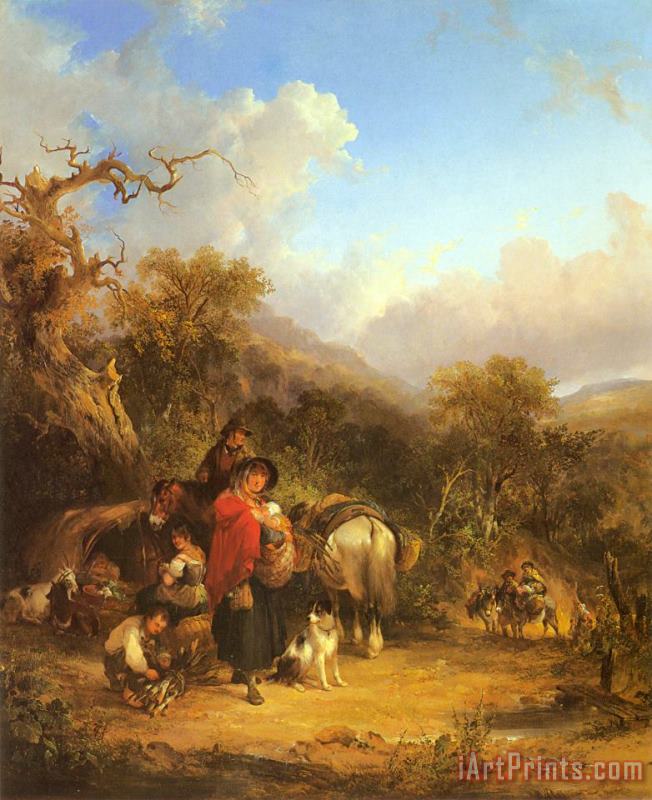 William Shayer, Snr A Rest by The Roadside Art Print