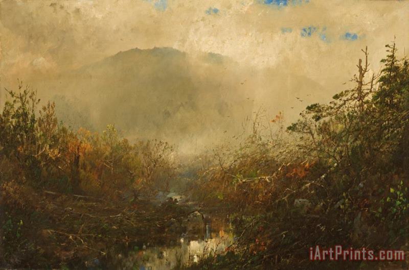 William Sonntag Coming Storm in the Adirondacks Art Painting