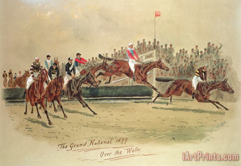 William Verner Longe The Grand National Over The Water Art Print