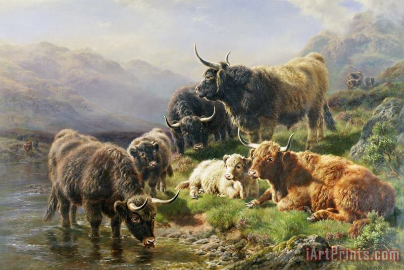 Highland Cattle painting - William Watson Highland Cattle Art Print