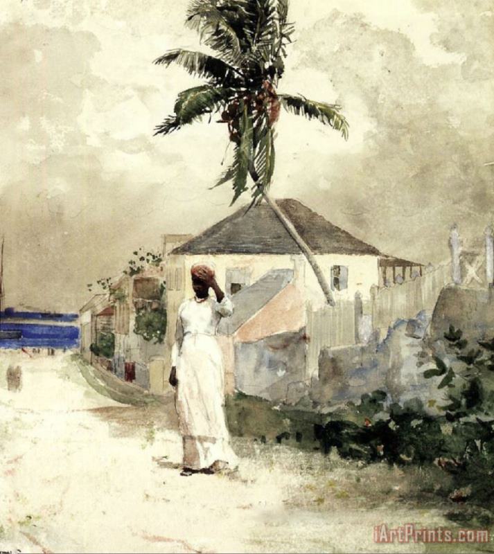 Along The Road Bahamas painting - Winslow Homer Along The Road Bahamas Art Print