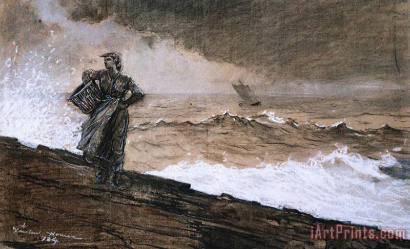 At High Sea painting - Winslow Homer At High Sea Art Print