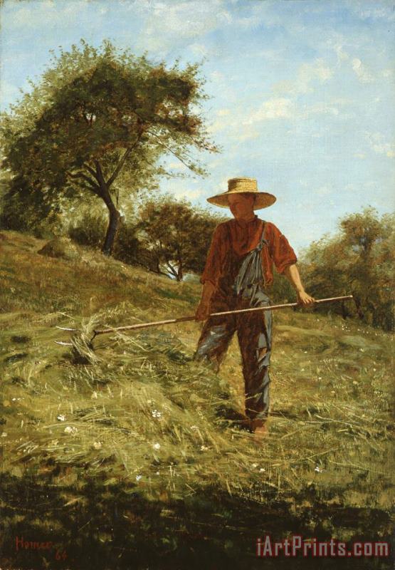 Haymaking painting - Winslow Homer Haymaking Art Print