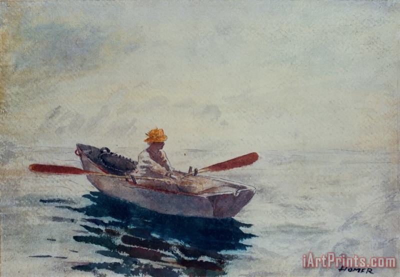 Winslow Homer In a Boat Art Painting