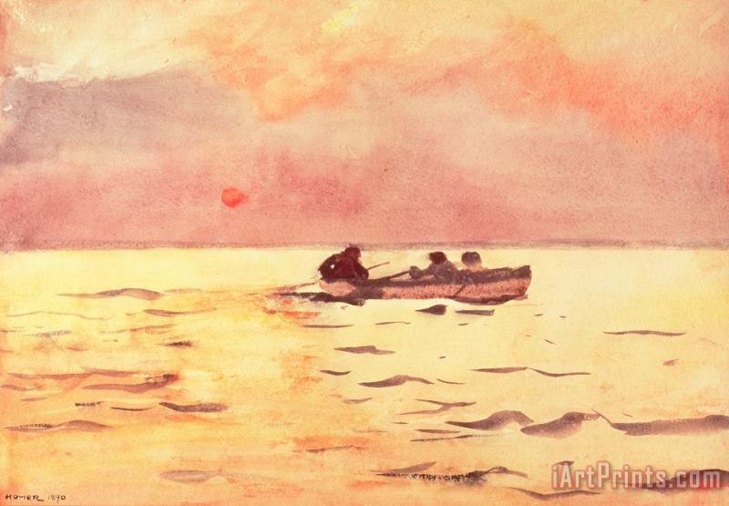 Winslow Homer Rowing Home Art Print