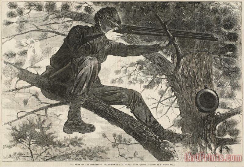 Winslow Homer The Army of The Potomac a Sharp Shooter on Picket Duty Art Print
