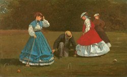 Winslow Homer The Croquet Game painting