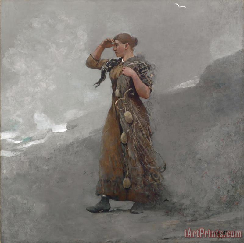 The Fisher Girl painting - Winslow Homer The Fisher Girl Art Print