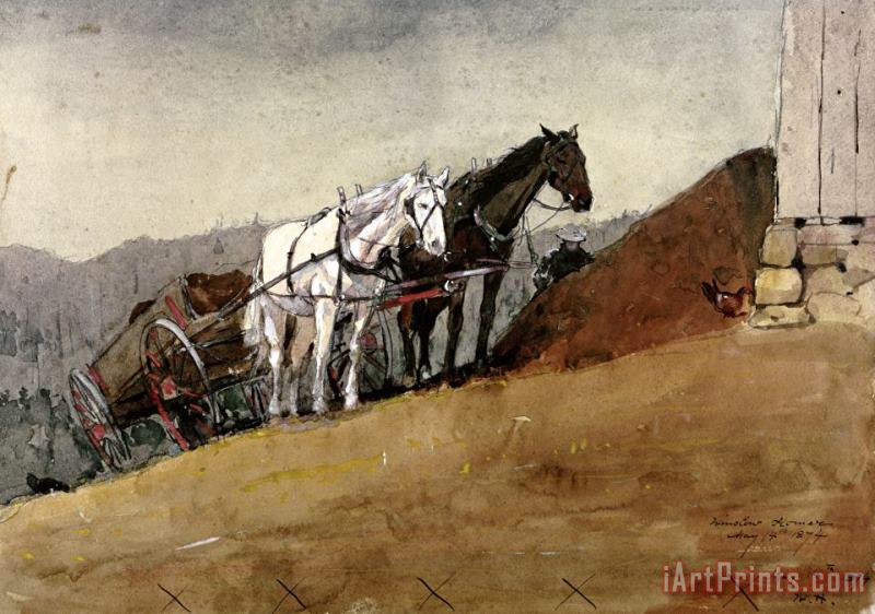 Winslow Homer The Hill Top Barn Houghton Farm Art Painting