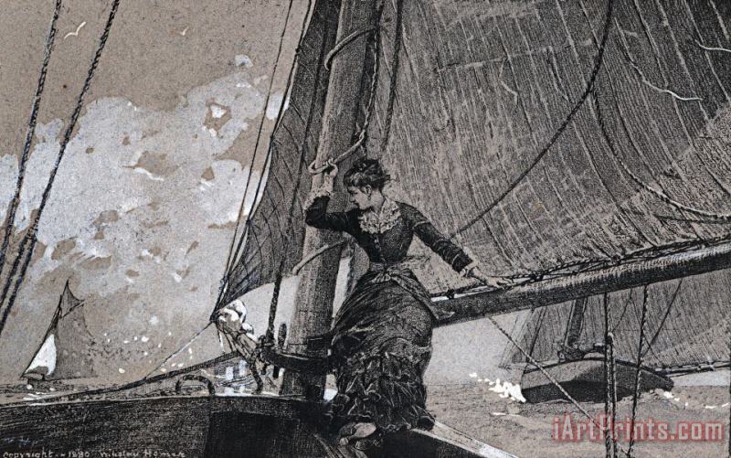 Winslow Homer Yachting Girl Art Painting