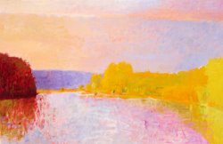 Wolf Kahn Evening Cloud Over The River, 1992