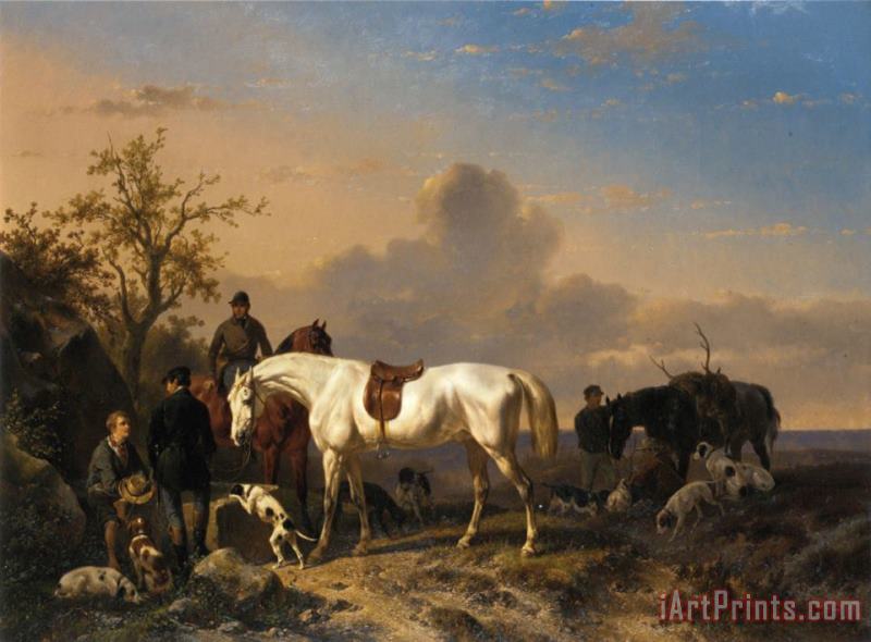 Wouter Verschuur The Stag Hunt Art Painting