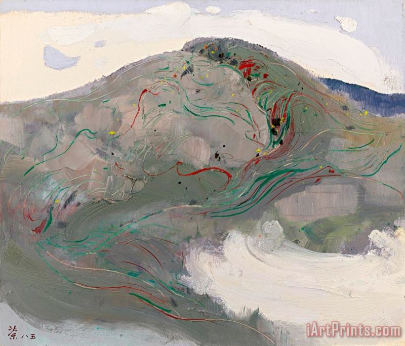 A Mountain of Colours painting - Wu Guanzhong A Mountain of Colours Art Print