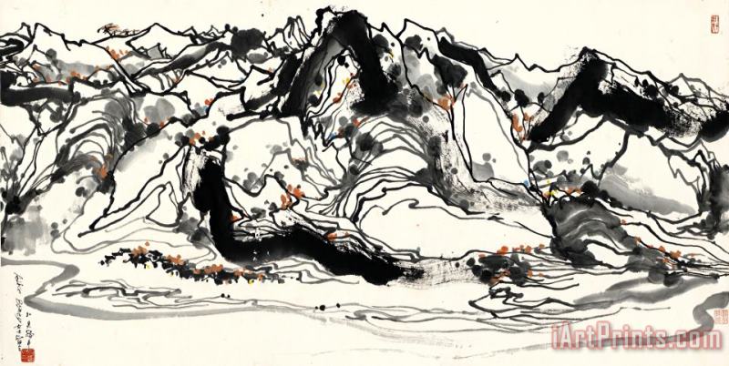 Wu Guanzhong Abstract Landscape, 1980 Art Print