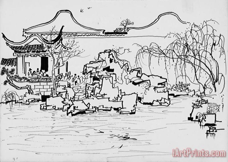 Wu Guanzhong Garden in Suzhou, 1983 Art Print