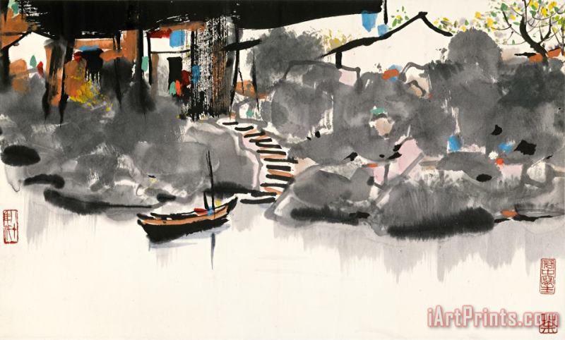 Wu Guanzhong Hometown Art Painting