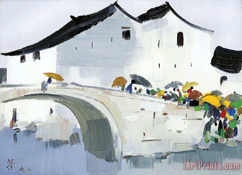 Wu Guanzhong Hometown, 1991 Art Painting