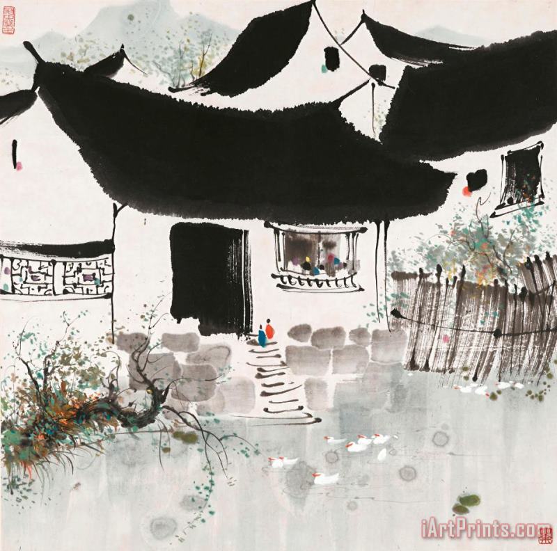 Wu Guanzhong Hometown of Lu Xun Art Print