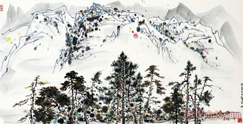 Wu Guanzhong Landscape, 1988 Art Print