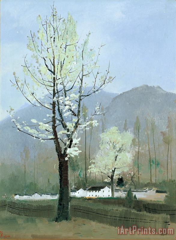 Pear Tree, 1964 painting - Wu Guanzhong Pear Tree, 1964 Art Print