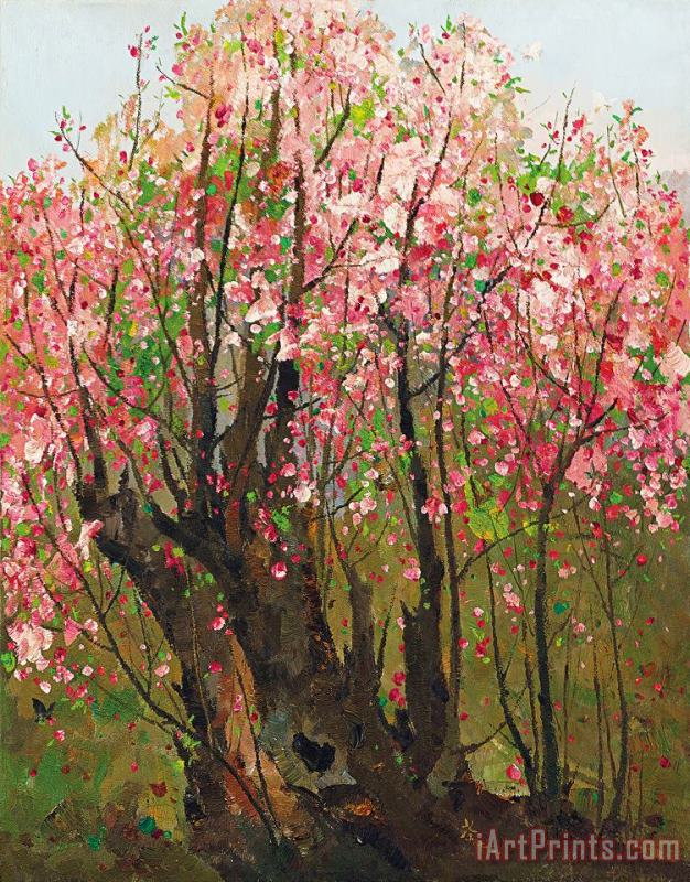 Plum Blossoms, 1973 painting - Wu Guanzhong Plum Blossoms, 1973 Art Print