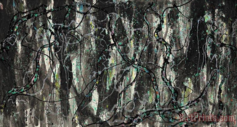 Primitive Woods 原始林, 1988 painting - Wu Guanzhong Primitive Woods 原始林, 1988 Art Print