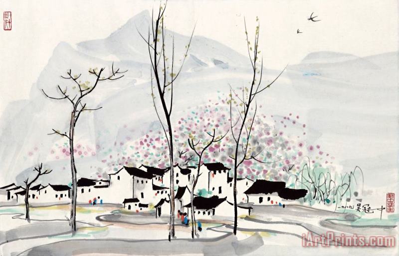Wu Guanzhong Spring, 1989 Art Painting