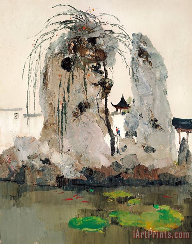 The Garden (the Garden in Jiang Nan), 1978 painting - Wu Guanzhong The Garden (the Garden in Jiang Nan), 1978 Art Print