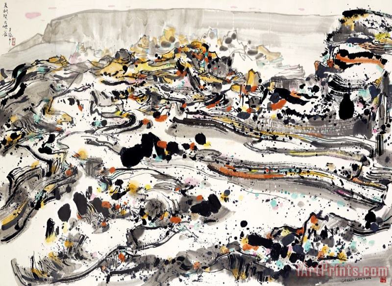 Wu Guanzhong The Grand Canyon Art Painting