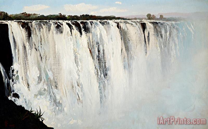 Victoria Falls, 1975 painting - Wu Guanzhong Victoria Falls, 1975 Art Print