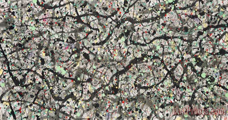 Wu Guanzhong Wild Vines with Flowers Like Pearls Art Painting