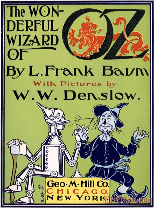 W.W. Denslow Land of Oz: Cover of 'the Wonderful Wizard of Oz' Art Print