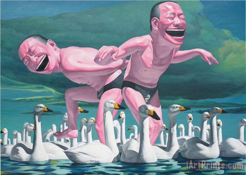 Yue Minjun Free at Leisure No. 11 Art Painting