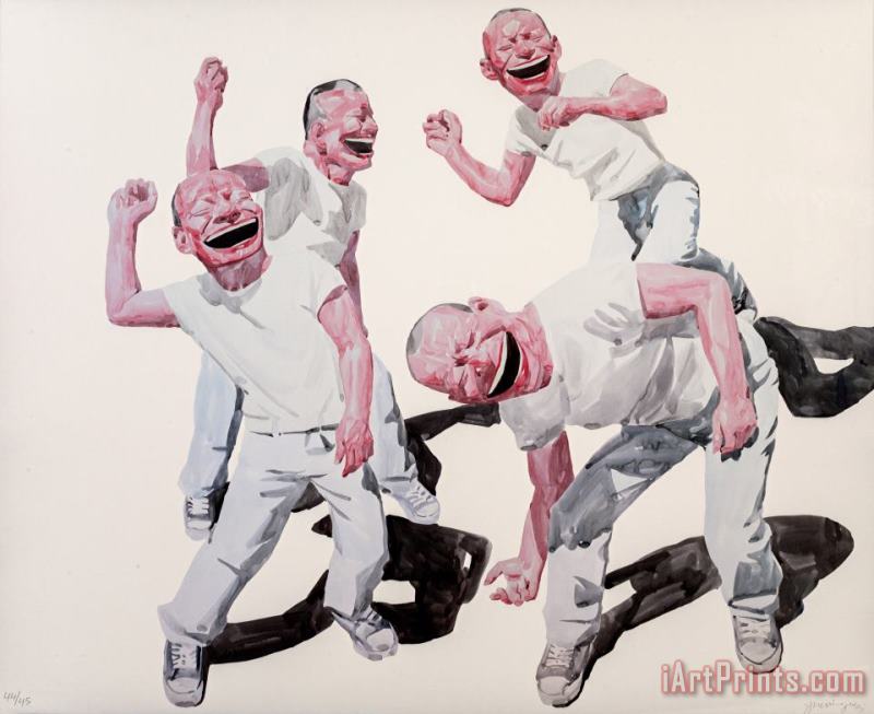 Yue Minjun Smile Ism No. 2 (one Smile Elevates Us All), 2006 Art Print