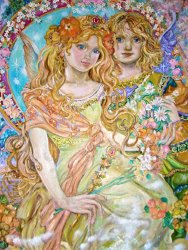Angel Art for sale - The Lovers of The Spring Angel by Yumi Sugai
