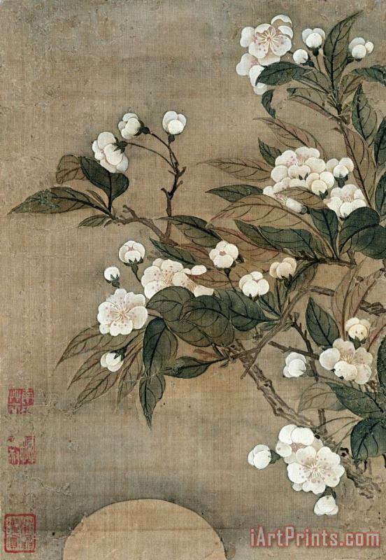 Pear Blossom And Moon painting - Yun Shouping Pear Blossom And Moon Art Print