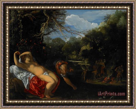 Adam Elsheimer Apollo And Coronis Framed Painting