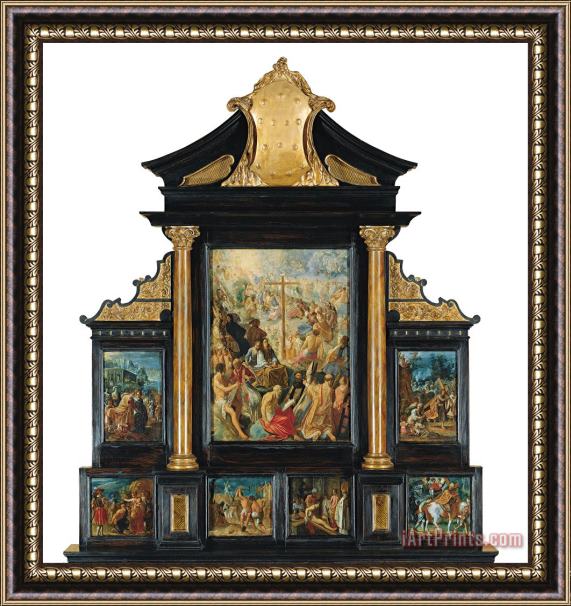 Adam Elsheimer The Altarpiece of The Exaltation of The True Cross Framed Painting