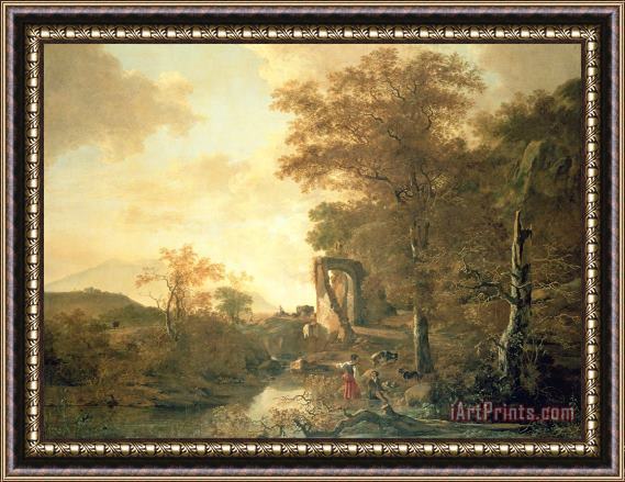Adam Pynacker Landscape with Arched Gateway Framed Print