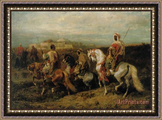 Adolf Schreyer Approaching The City Framed Painting